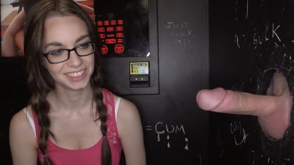 She Craved Stranger Cocks Through Gloryhole Holes!