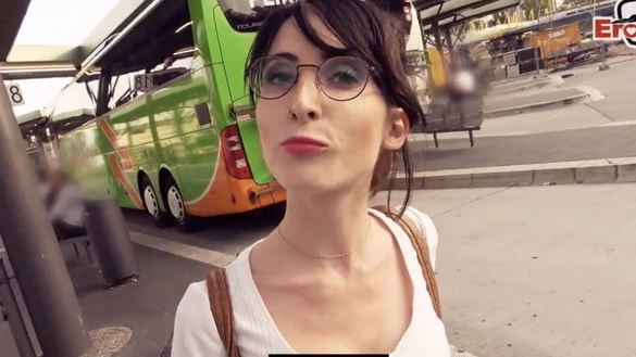 He Met A Sexy Student At The Bus Station...