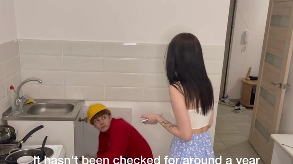 Young Plumber Fucked The Horny Nympho Senseless!