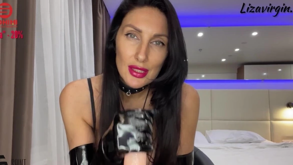 Russian MILF Talks Dirty While Riding Her Dildo!