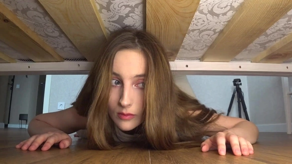 Cute Russian Babe Got Stuck Under The Bed... I Fucked Her Hard!