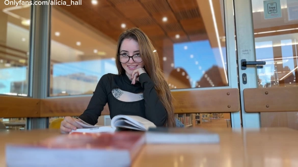 Shy Library Girl Sucks Cock Like A Pro