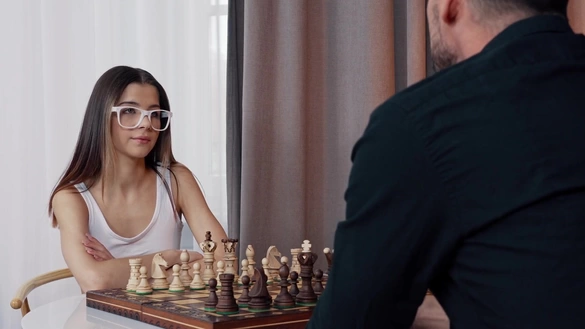 She Lost The Chess Bet And Gave Up Her Ass!