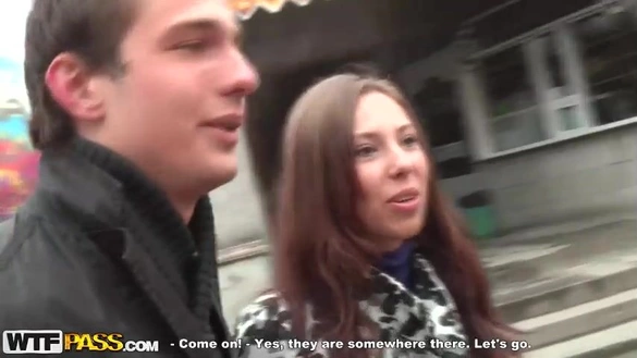 Cute Russian Couple Has Risky Sex In Public Toilet!