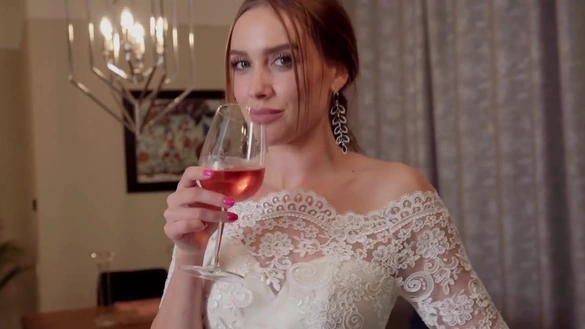 Made Another Man's Bride Cum On Her Wedding Day!