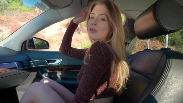 Hot Russian Beauty Pays With Deep Anal In The Car!