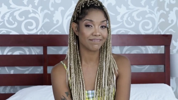 California Ebony Babe Does Interview Before Sex!